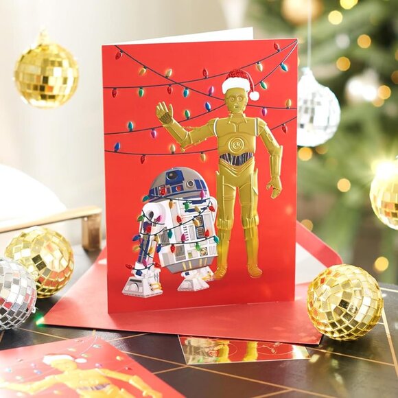 Papyrus Boxed Christmas Cards | Star Wars | R2D2 and C3PO 12 Count - Picture 6 of 7